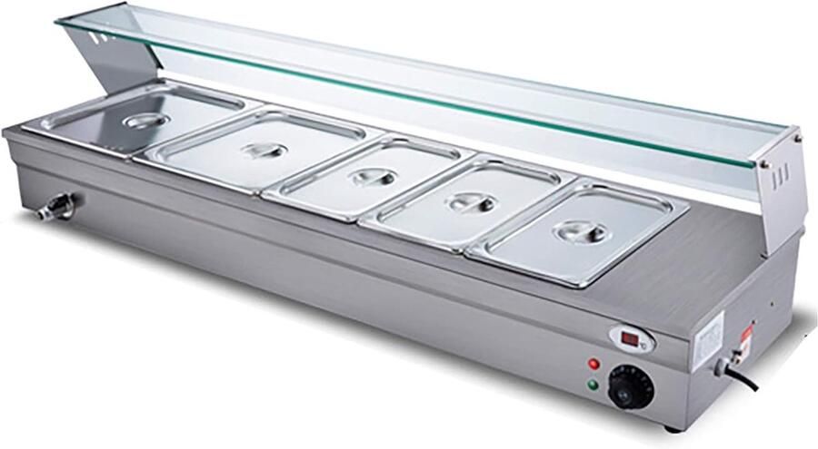 Commerciële Elektrische Buffet Voedselwarmer 2000 W Instelbare Temperatuur Roestvrij Staal