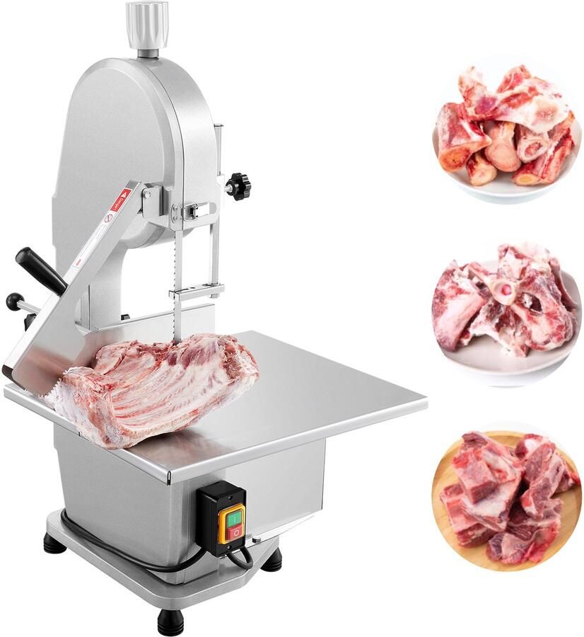 Commerciële Elektrische Vleeslintzaag 1800W Roestvrijstalen Botsnijder met Hoge Capaciteit