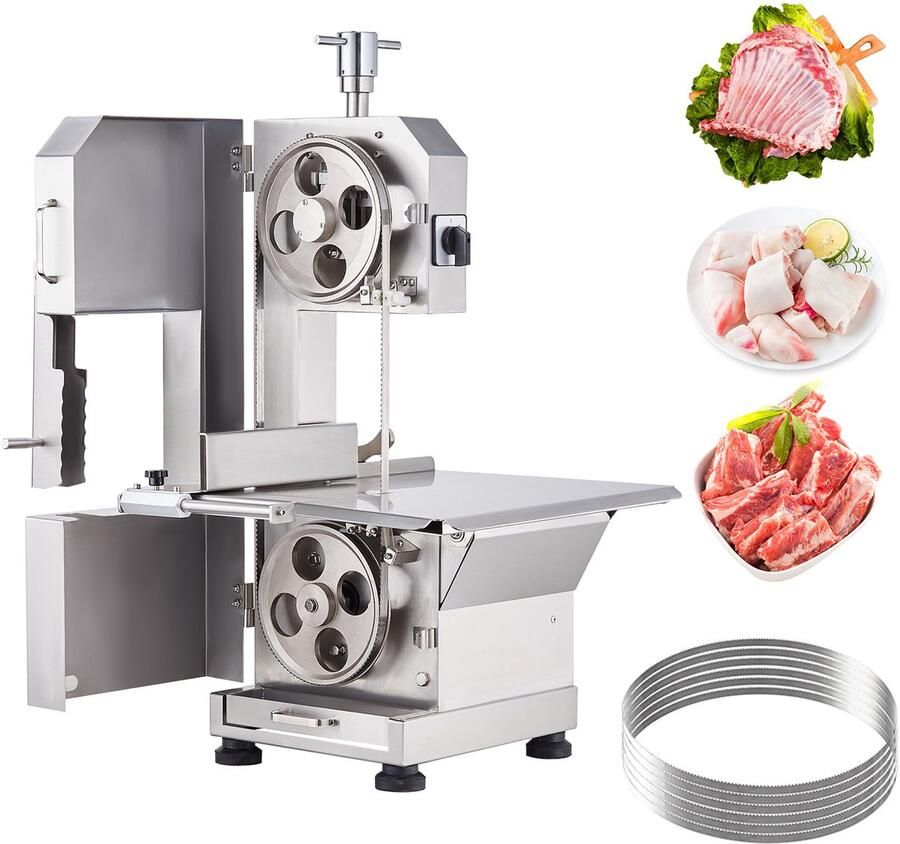 Commerciële Elektrische Vleeslintzaag 2200W Roestvrijstalen Botzaagmachine Zware Machine voor Slagers En Vleesverwerking