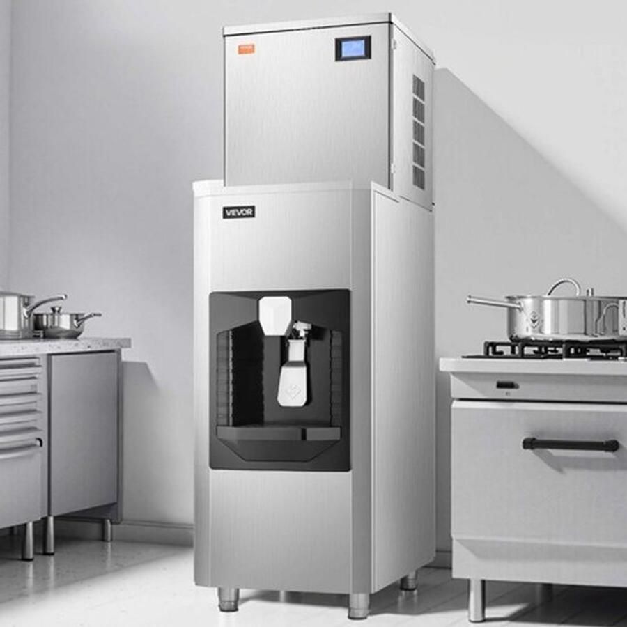 Commerciële Ijsmachine 163 Kg Dag 80 Kg IJsopslag Automatische Ijsdispenser RVS Voor Horeca En Bars