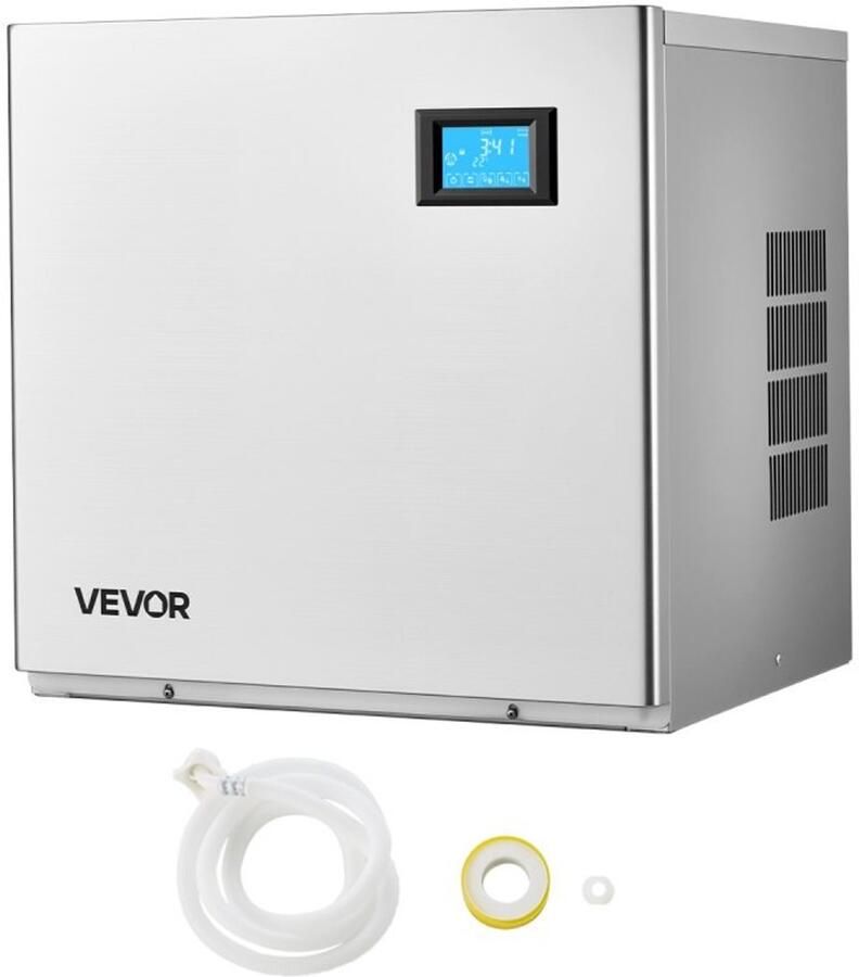 Commerciële Ijsmachine 163 Kg Dag Roestvrij Staal Zelfreinigende Functie 700 W Vermogen Professionele Ijsblokjesmaker
