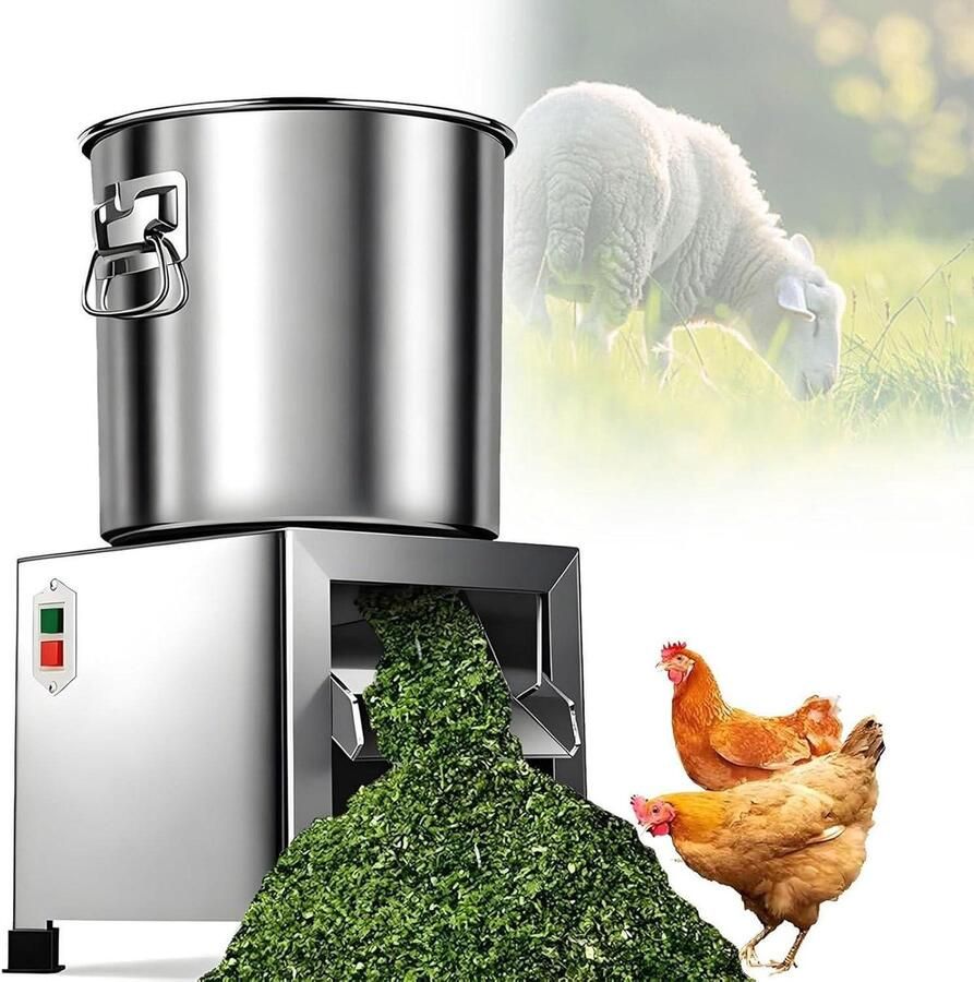 Commerciële keukenmachine 1800W elektrische groentesnijder verdikt roestvrij staal 3500 RPM voor diervoeding groenten granen pinda's gember en knoflook. 1800W