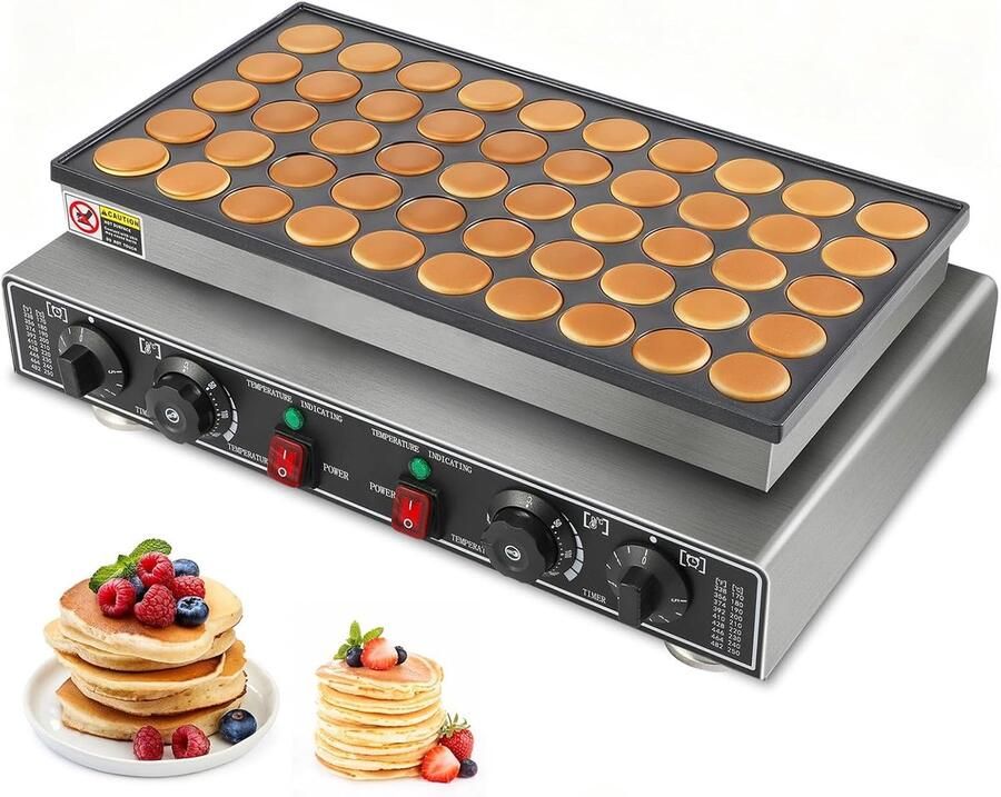 Commerciële pannenkoekenmachine 50 gaten wafelpannenkoekenmachine Dutch pannenkoekenmachine snelle opwarming met ShopVlot