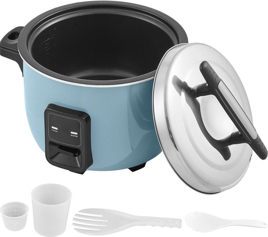 Commerciële Rijstkoker 10 Liter Professionele Rice Cooker Grote Capaciteit Aluminium Binnenpan met Antiaanbaklaag Automatische Warmhoudfunctie Voor Restaurant Buffet Kantine en Grote Gezelschappen 1200W