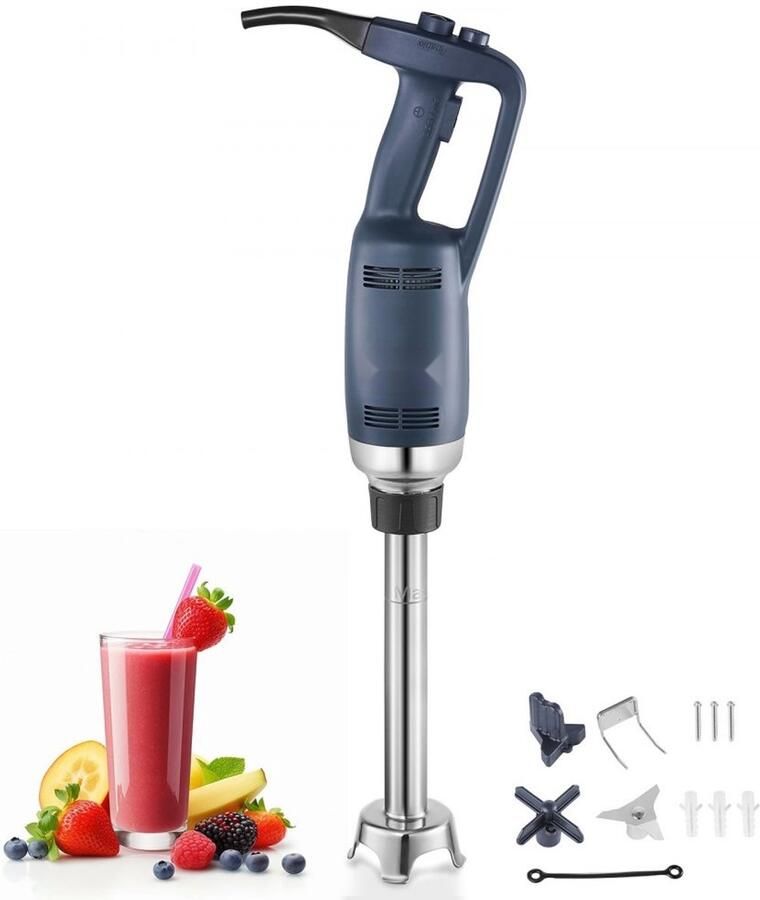 Commerciële Staafmixer Professionele Handblender Dompelmixer Vermogen 350 W Staaflengte 30 cm Traploze Variabele Snelheid RVS Mes Zware Kwaliteit