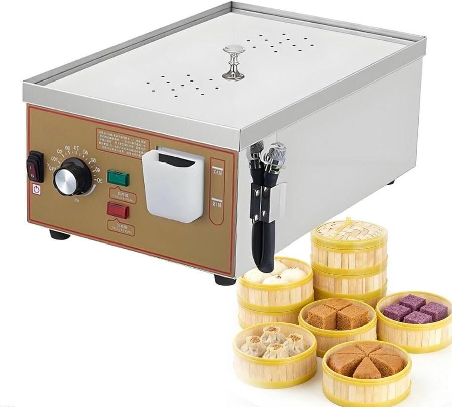 Commerciële stoomoven Stoombroodjesmachine Gelijkmatig koken Instelbare temperatuur 2 openingen Meerkleurig