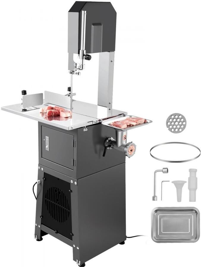 Commerciële Elektrische Vleeslintzaag Verticale Botzaag 550 W Werkblad 38 x 48 5 cm Voor Botten & Diepvriesvlees Zaagblad Inbegrepen