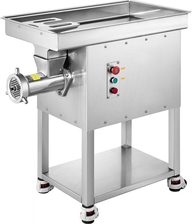 Commerciële Vleesmolen Elektrische Gehaktmolen 9 98 kg min Capaciteit 2200 W Motor RVS Inclusief Messen en Maalplaten Met Worstmaker