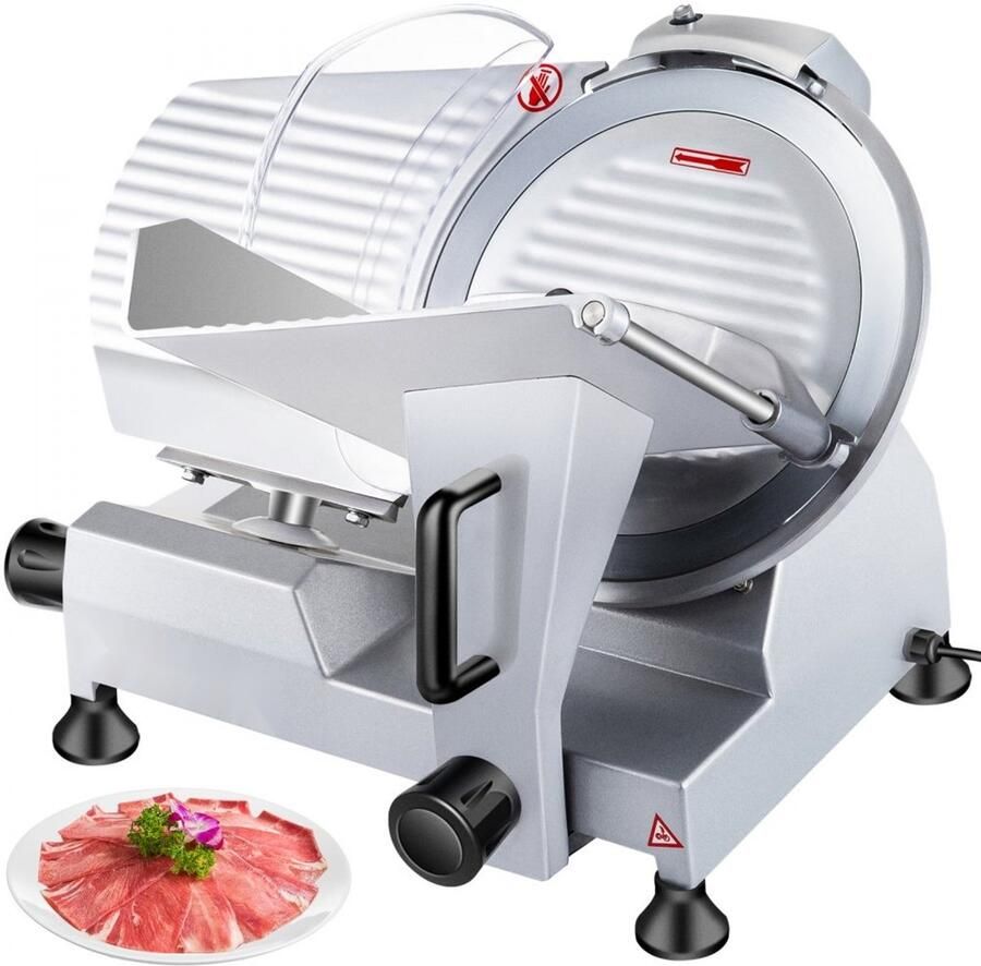 Commerciële Vleessnijmachine Elektrische Snijmachine Vermogen 320 W Koolstofstalen Mes 30 5 cm Verstelbare Dikte 0-15 mm Voor Vlees
