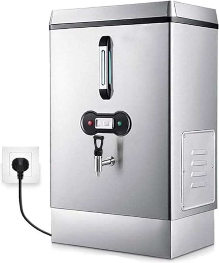 Commerciële Waterboiler Warmwaterdispenser Urn Koffie Thee Brouwen Automatische Vul Kookplaat 40L Capaciteit Zilver