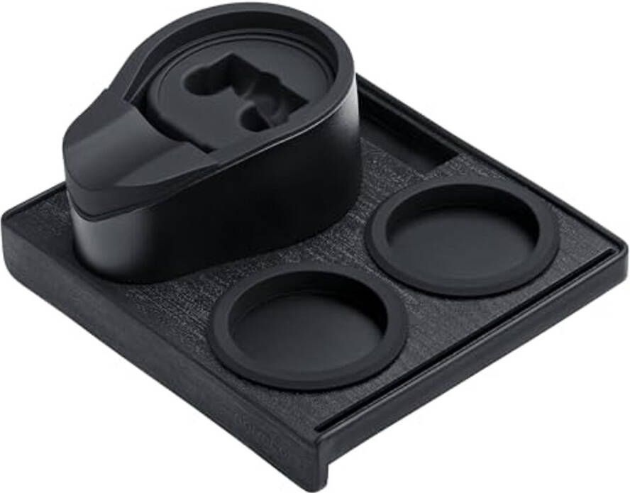 Compact Espresso Aanstampstation met Tamping Mat en Portafilter Stand
