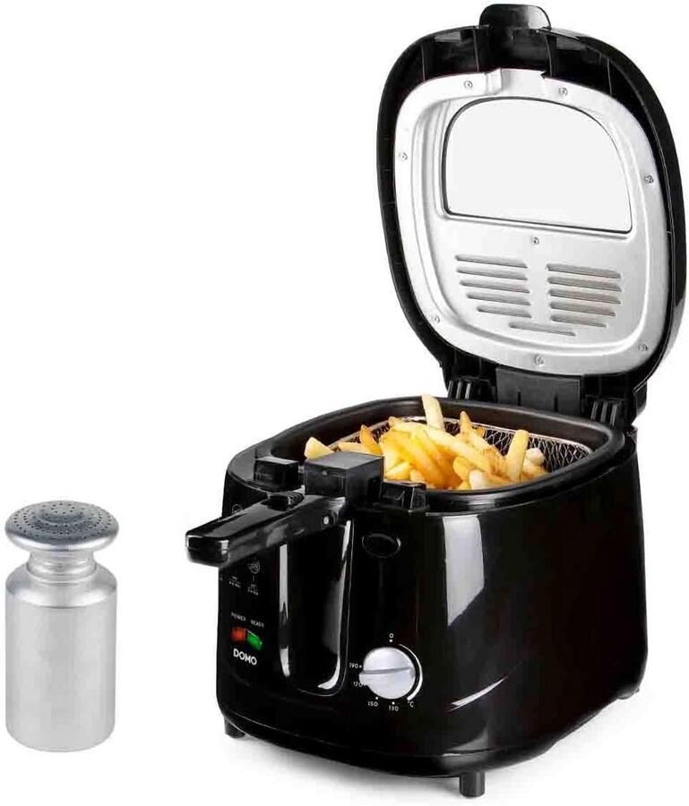 Compact Frituurpan 2.5 Liter met Liftfunctie 1800W Instelbare Temperatuur