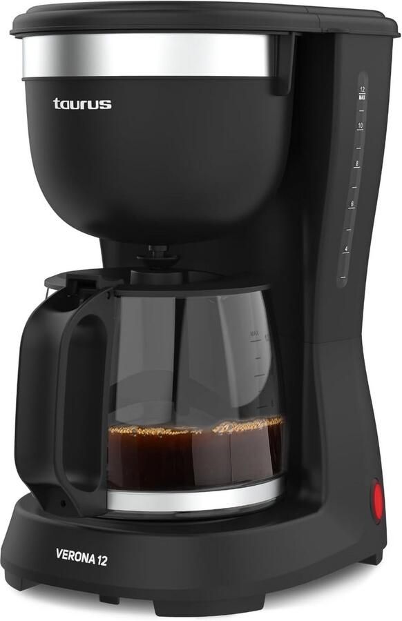 Compact Koffiezetapparaat met verwarmingsplaat en druppelvrije glazen kan 12 kopjes