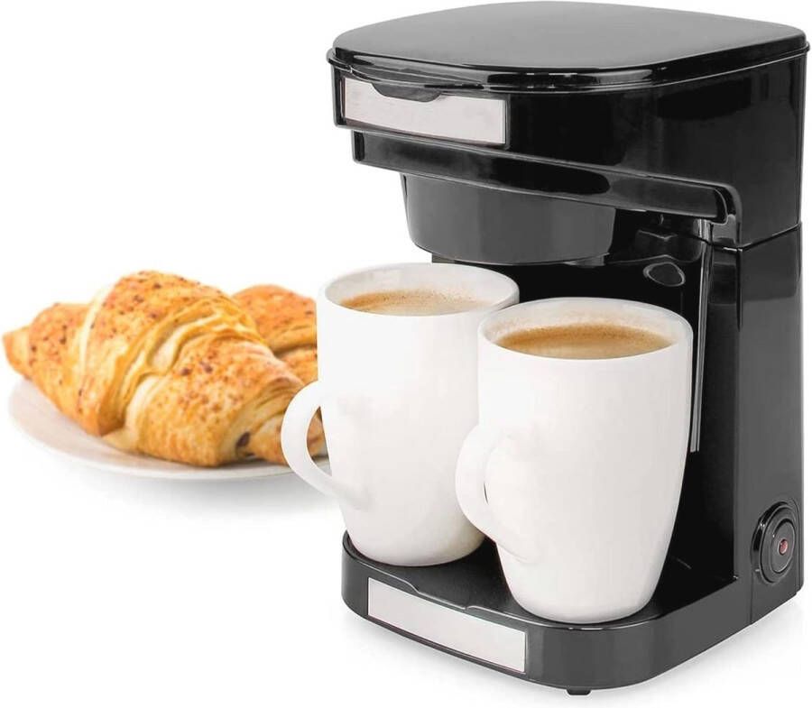 Compact koffiezetapparaat voor 1-2 kopjes met permanent filter ideaal voor thuis en op reis