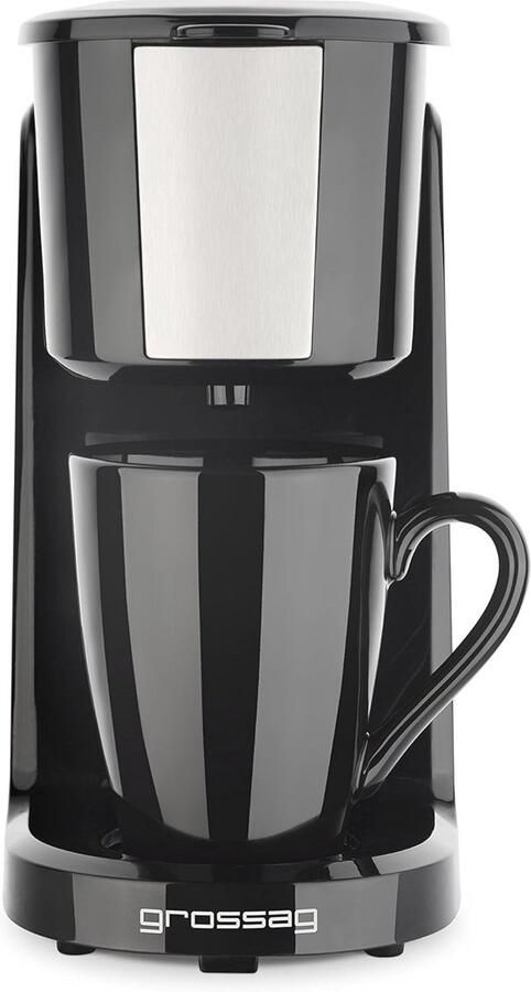 Compact Koffiezetapparaat voor 1 Kop met Permanent Filter 150 ml Roestvrij staal