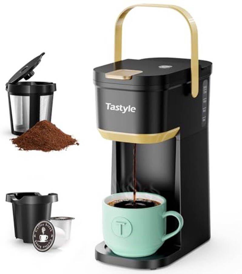 Compact Koffiezetapparaat voor Reis en Camping Mini Koffiemaker met Draagbare Handgreep 150-300 ml Ideaal voor Kantoor en Thuis