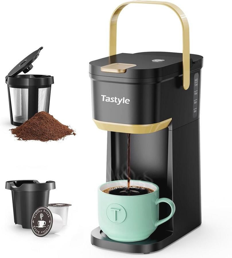 Compact Koffiezetapparaat voor Reis en Camping Mini Koffiemaker met Draagbare Handgreep 150-300 ml Ideaal voor Kantoor en Thuis