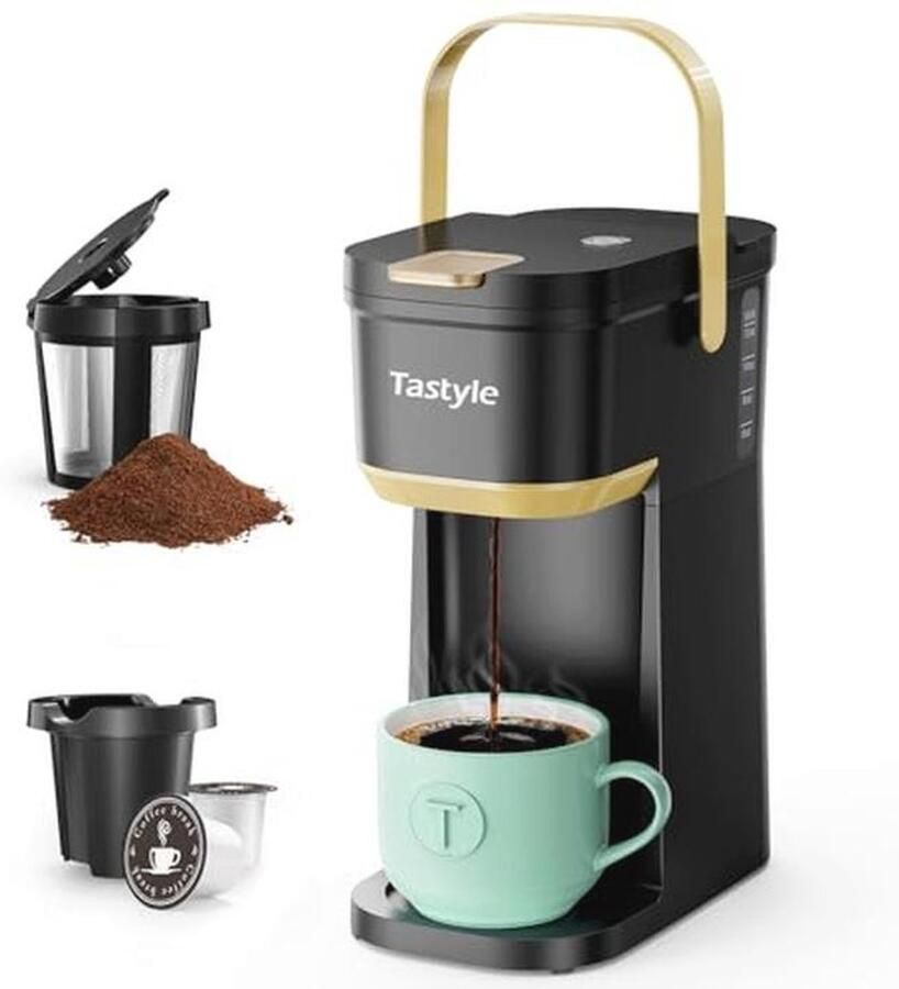 Compact Koffiezetapparaat voor Reis en Camping Mini Koffiemaker met Draagbare Handgreep 150-300 ml Ideaal voor Kantoor en Thuis