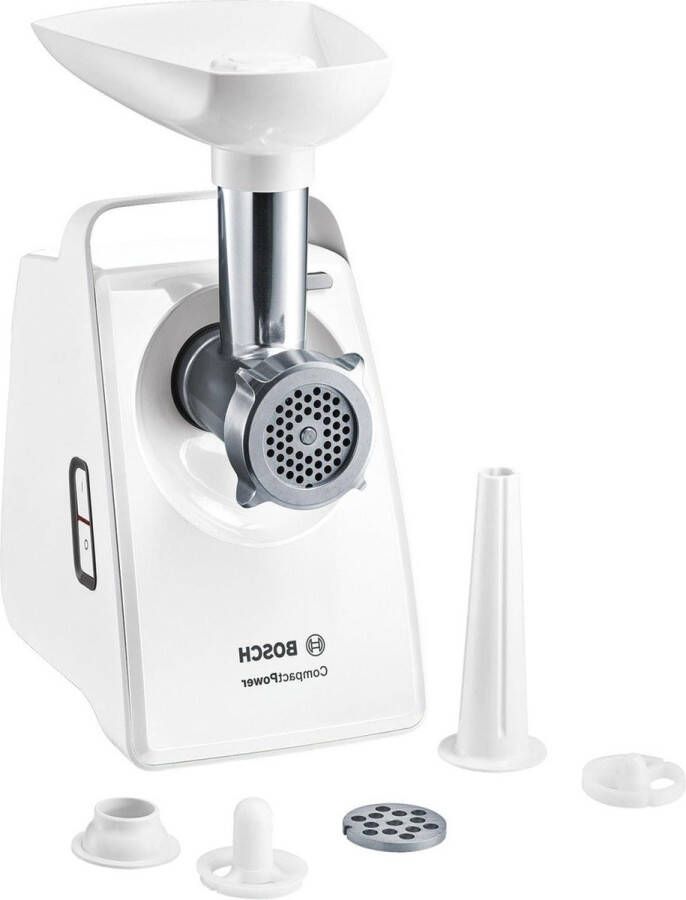 Compact Power Vleesmolen 1500 W Blokkeervermogen Worstopzetstuk Wit Gehaktmolen