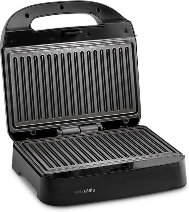 Compact Sandwich Maker Panini Grill Snacks Maken Antiaanbakplaten Voor 2 Paninis Zwart