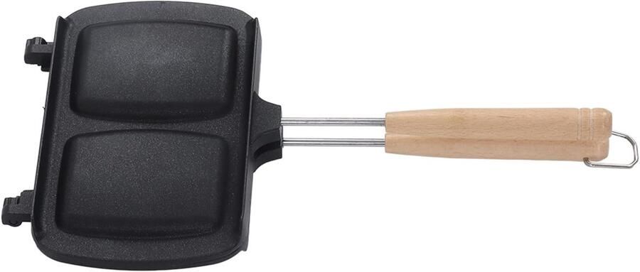 Compact Sandwich Maker with Heat Resistant Handle Easy To Clean for Bedrooms Aluminum Alloy