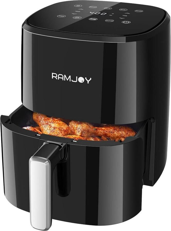 Compacte 8-in-1 Heteluchtfriteuse met Schudherinnering voor 1-2 Personen