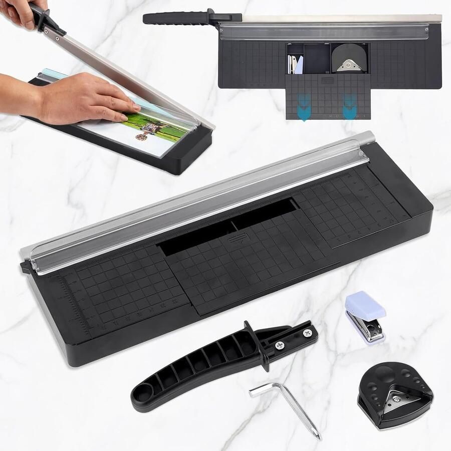 Compacte A4 Snijmachine voor Precisie Snijden van Papier en Karton Efficiënte Lever Cutter en Slicer voor Creatieve Projecten