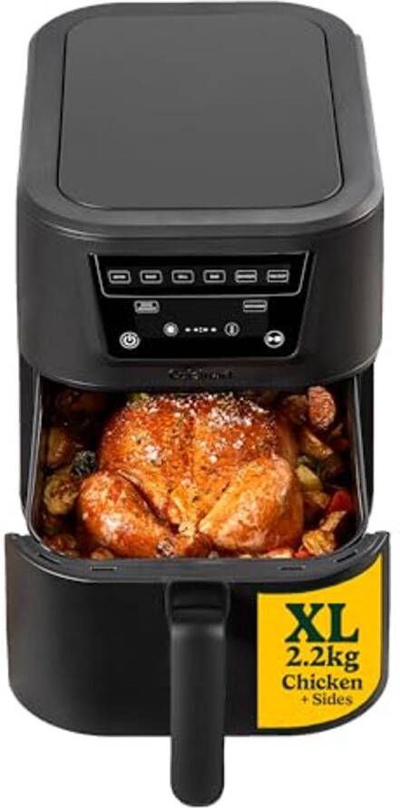 Compacte Airfryer 7 6 L Perfect voor 8 Porties PFAS Vrij en Geschikt voor Afwasmachine