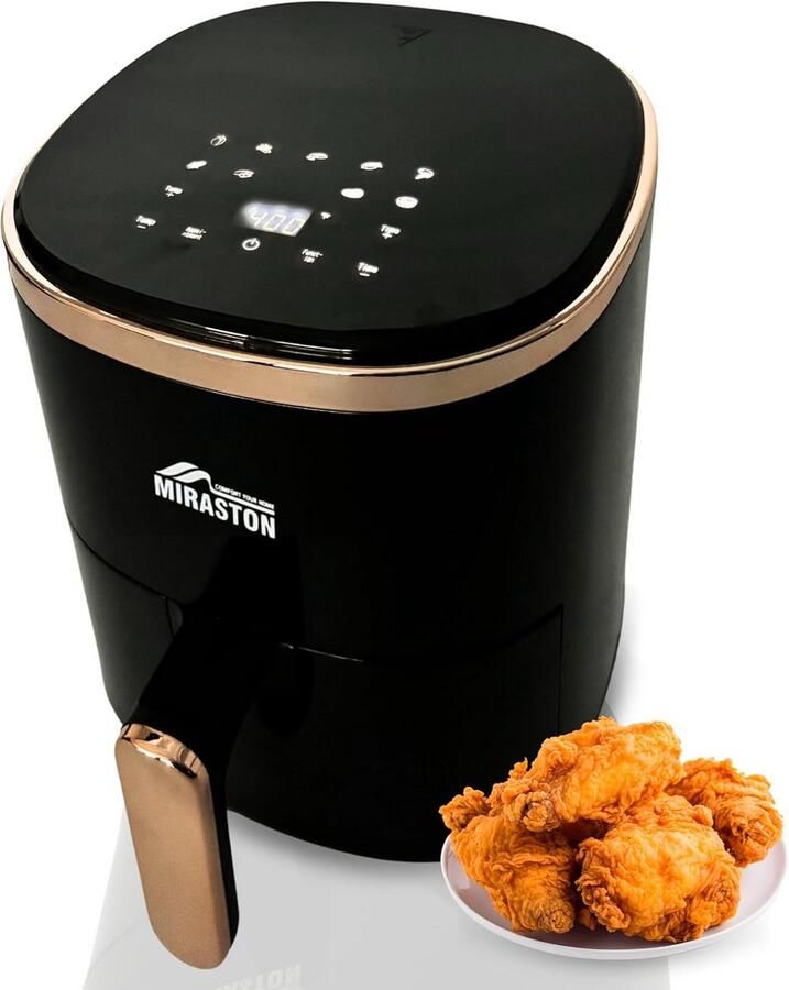 Compacte Airfryer Heteluchtfriteuse Gezond Koken 9-in-1 Functies 36 Liter Zwart