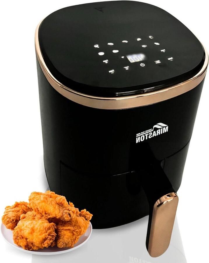 Compacte Airfryer Heteluchtfriteuse Gezond Koken 9-in-1 Functies 36 Liter Zwart