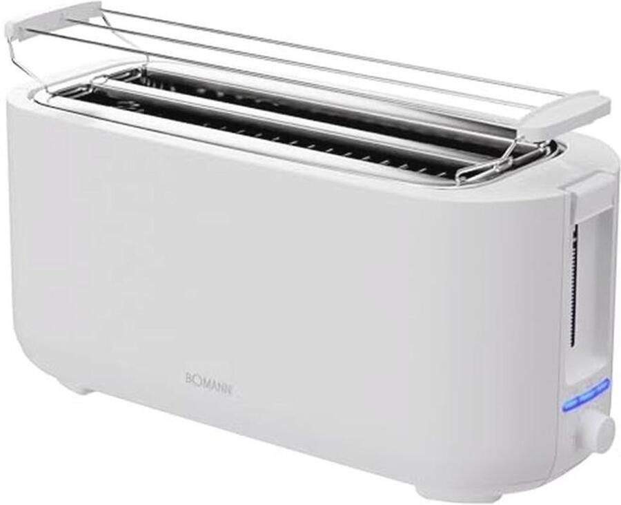 Compacte broodrooster voor 2 sneden met ontdooifunctie en broodjeshouder 1400W - Foto 1