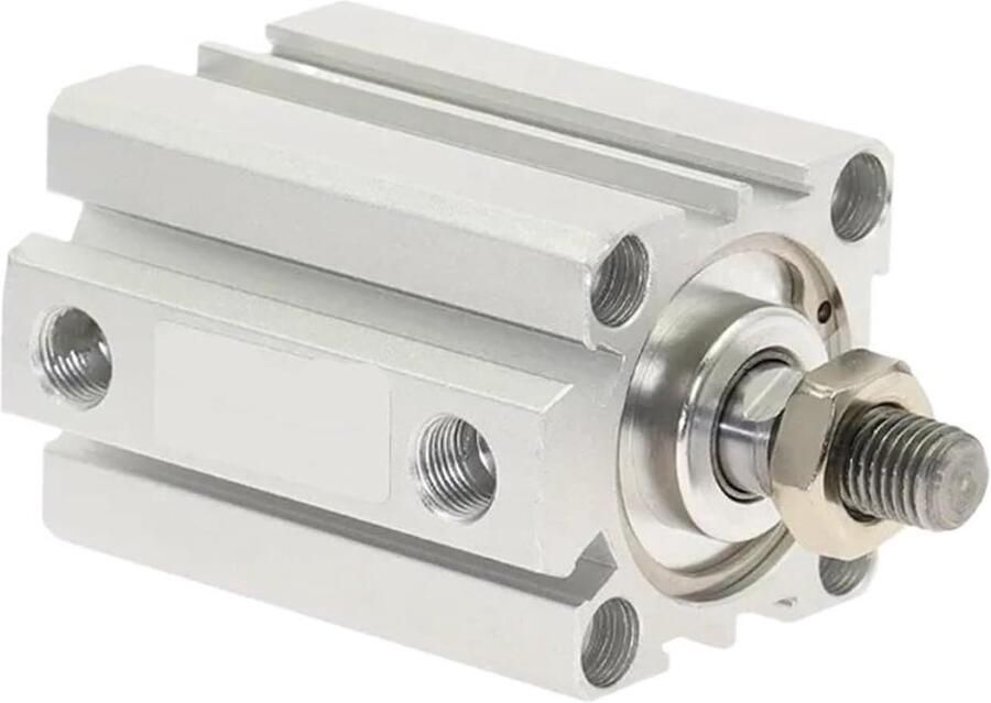 Compacte Cilinder Perslucht Cilinder Industriële Automatisering Roestvrij Staal 32mm Boring 75mm Slag Zilver