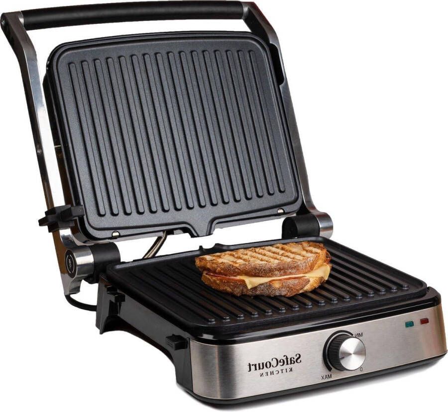 Compacte Contactgrill CG200 Tosti apparaat Grill apparaat Uitneembare platen. Contactgrill uitneembare platen