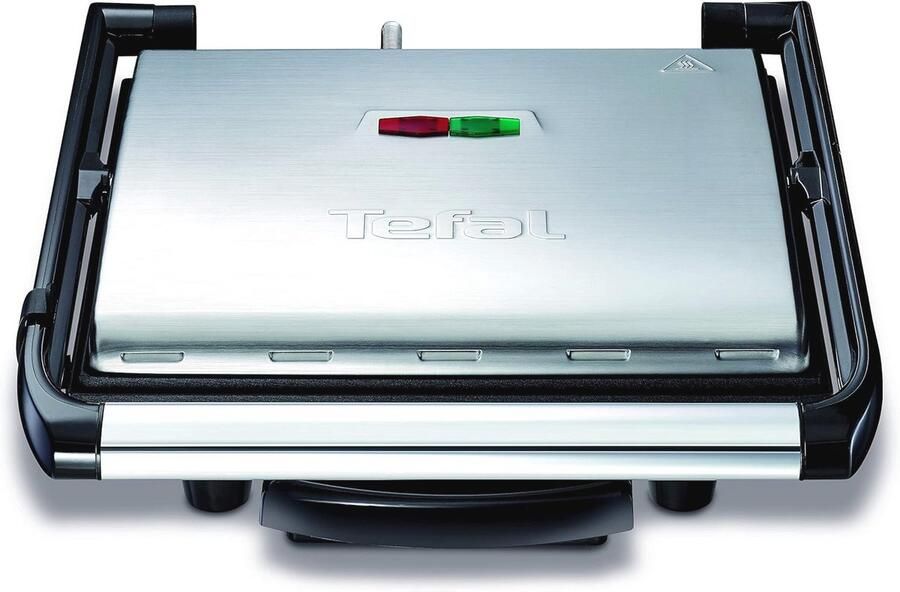 Compacte Contactgrill voor Vlees Panini en Groenten Hoogwaardige RVS Behuizing