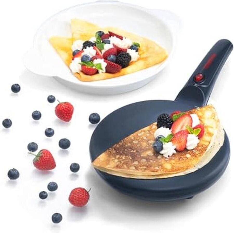 Compacte Crêpe Maker met Automatische Deegdompeling en Keramische Antiaanbaklaag