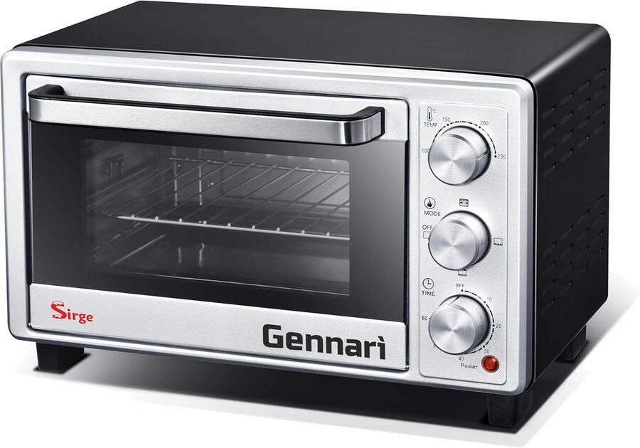 Compacte Elektrische Oven 16L met Grill Bakplaat en Timer 1400W