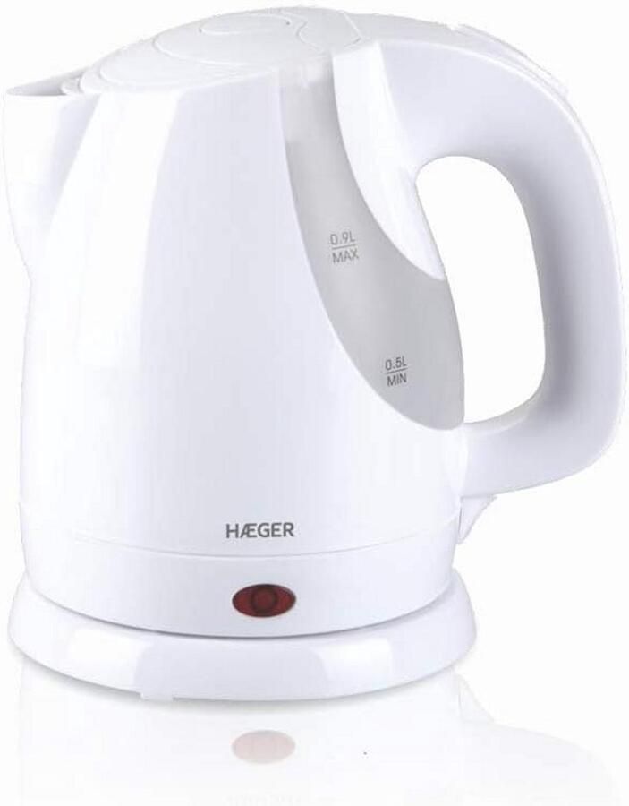 Compacte Elektrische Waterkoker 0.9L met 1300W Vermogen en Draaivoet