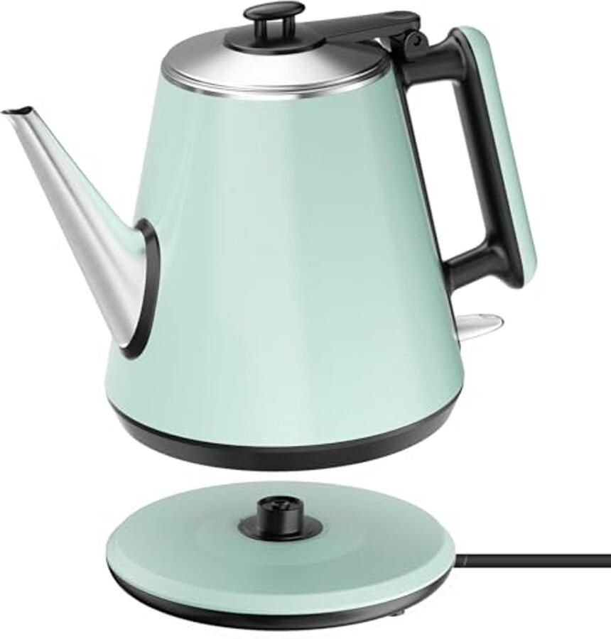 Compacte Elektrische Waterkoker 0.9L RVS 1000W Duurzaam Ontwerp met Automatische Uitschakeling en Droogkookbeveiliging