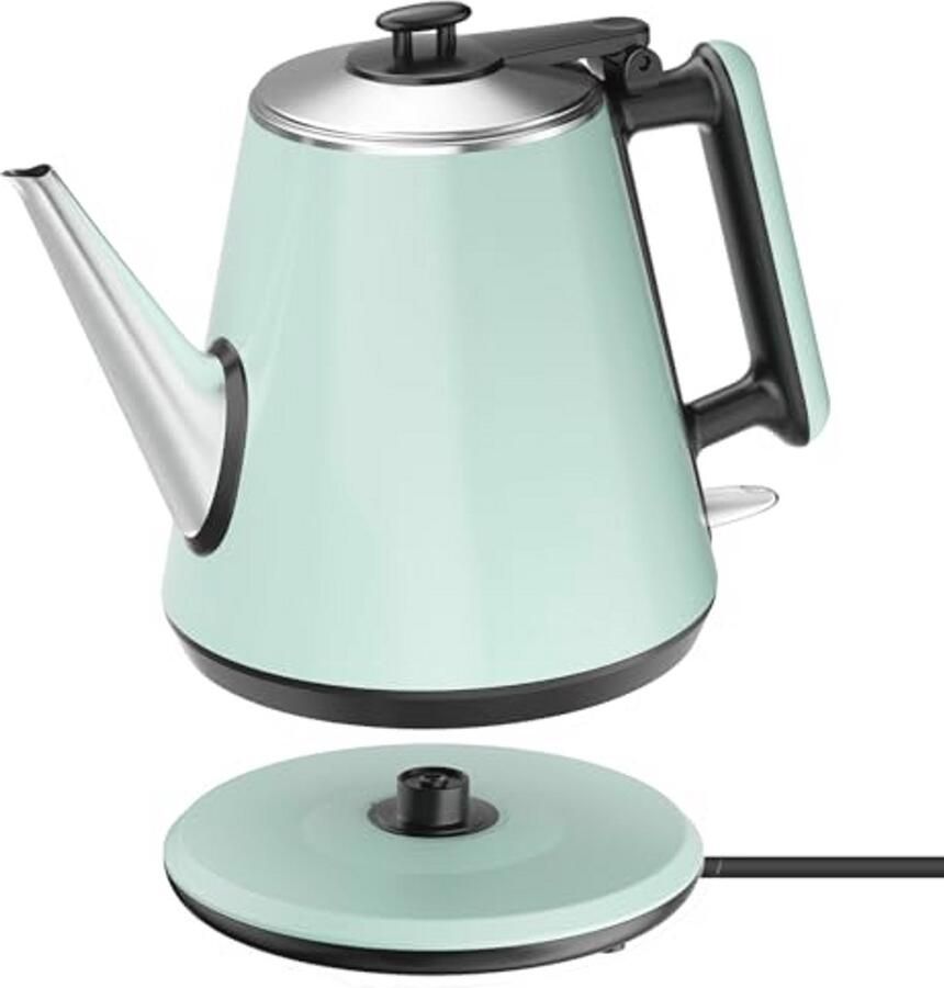 Compacte Elektrische Waterkoker 0.9L RVS 1000W Duurzaam Ontwerp met Automatische Uitschakeling en Droogkookbeveiliging