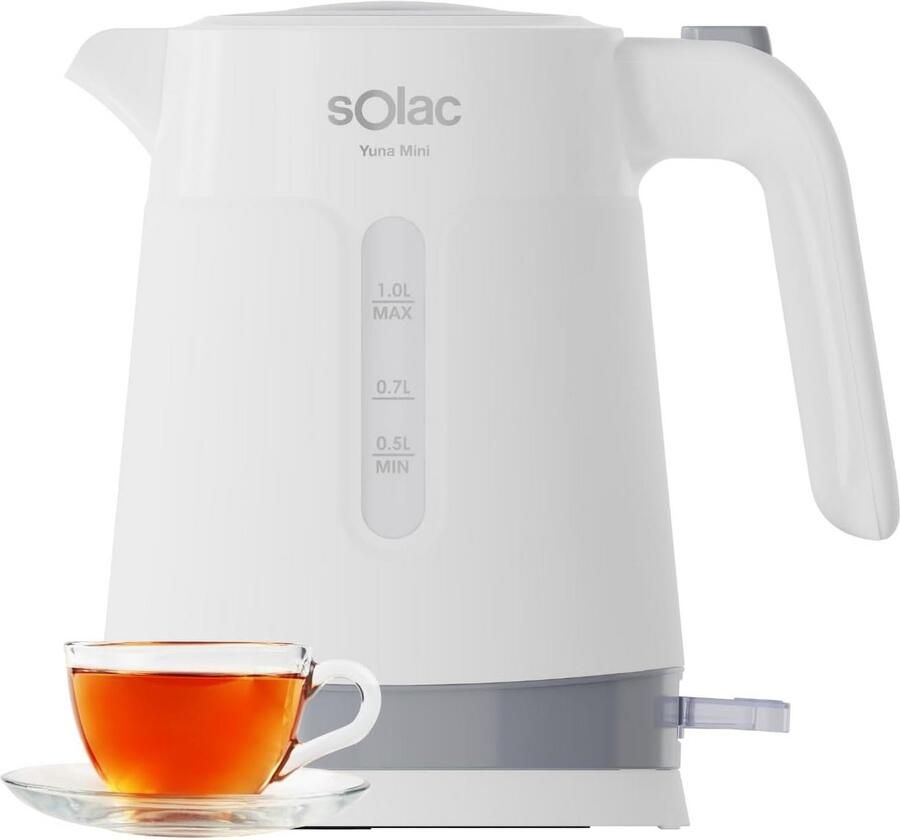 Compacte Elektrische Waterkoker 1 Liter Snelkoker 2200W met 360° Basis