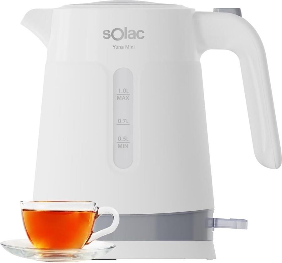 Compacte Elektrische Waterkoker 1 Liter Snelkoker 2200W met 360° Basis