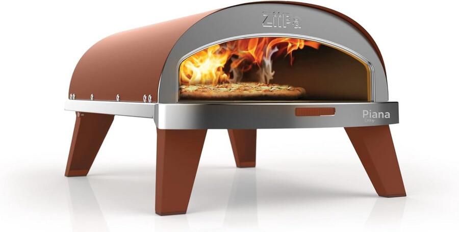 Compacte Gas Pizzaoven Buiten met Draaiende Steen in 90 Seconden Garen