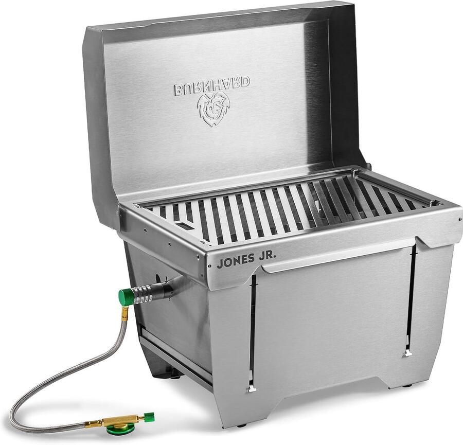 Compacte Gasgrill Draagbare Oven Outdoor Koken Snelle Opbouw 42x33x15 cm Zilver