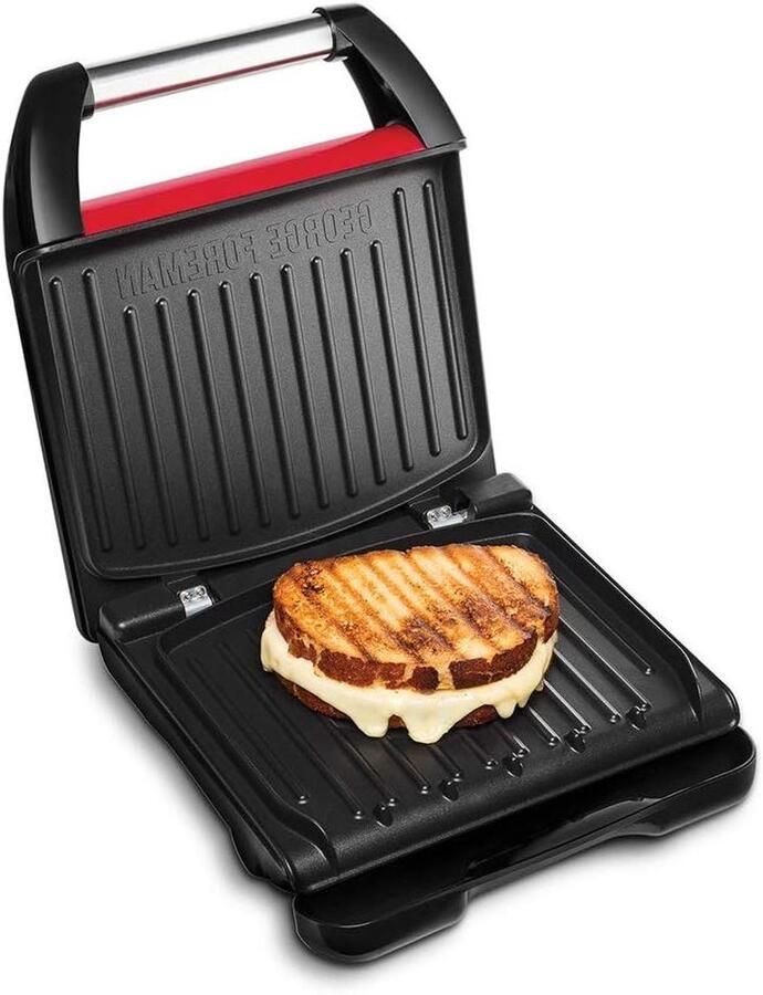 Compacte Grill Elektrische Bakplaat Gezond Eten Bereiden 42% Minder Vet 3 Porties Rood