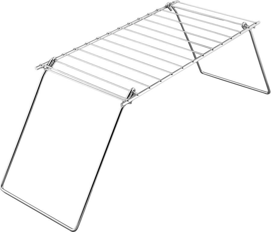 Compacte Grill Tafel Grill Kamperen Buiten Lichtgewicht Gelegeerd Staal 25 x 25 x 25 mm Zilver