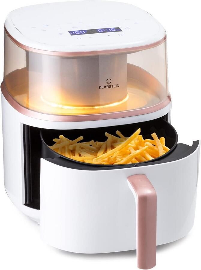 Compacte Heteluchtfriteuse met 7.5L XL Capaciteit en Stoomfunctie