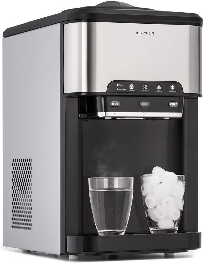 Compacte IJsmachine 3L 20 kg per dag Grote en Kleine IJsblokjes Zelfreinigend BPA-vrij voor Drankjes en Cocktails