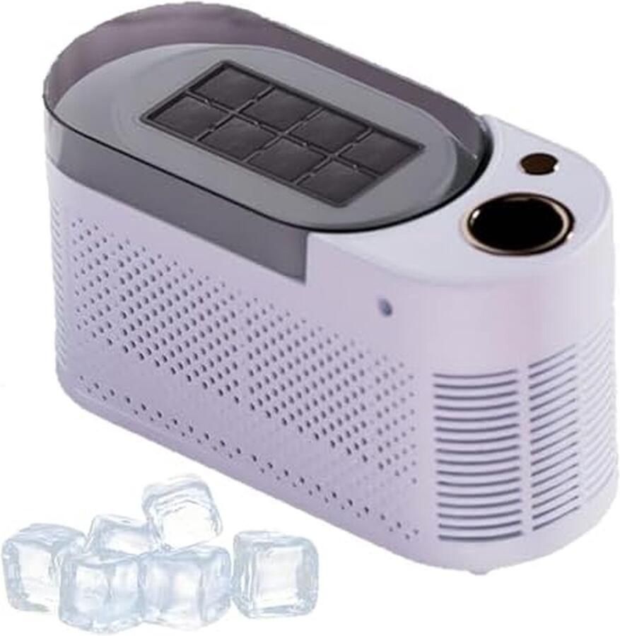 Compacte Ijsmachine Draagbare IJsmaker Snelle Drank Koeling 8 Blokjes in 10 Minuten 21.6 cm Zwart
