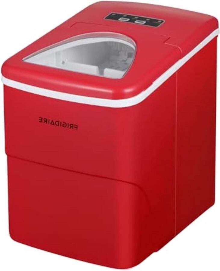 Compacte ijsmachine IJsblokjesmaker portable Feesten en partijen 25 pond per dag 23 Kwarts Rood