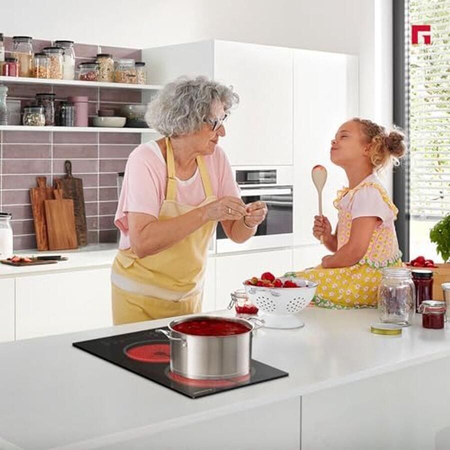 Compacte Keramische Kookplaat 30cm 2 Zones Elektrische Kookplaat met Digitale Touchbediening